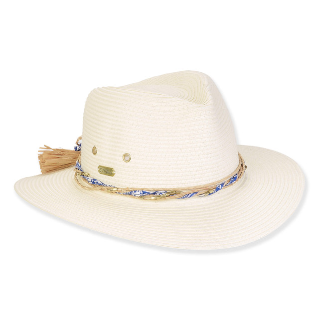 sun n sand Women's Ivory Paperbraid Safari Brim 3