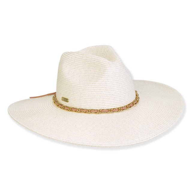 Sun N Sand Women's Ivory Paperbraid Safari Brim 4