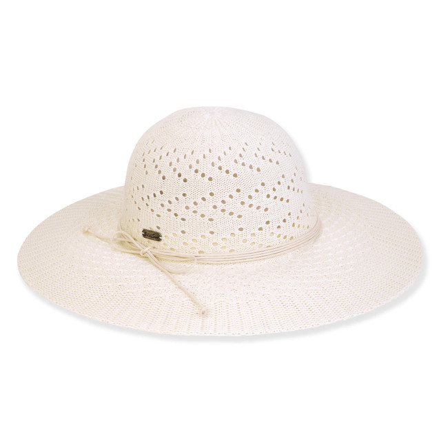 sun n sand Women's Ivory Polyester Floppy Brim 4