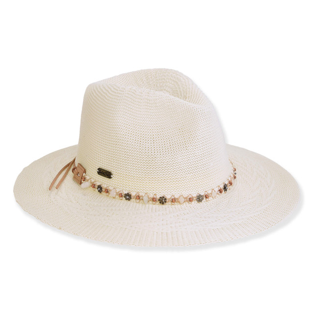 sun n sand Women's Ivory Polyester Safari Brim 3