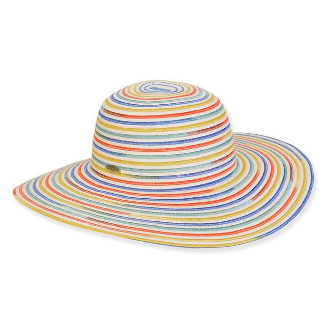 sun n sand Women's Multi Paperbraid Floppy Brim 4