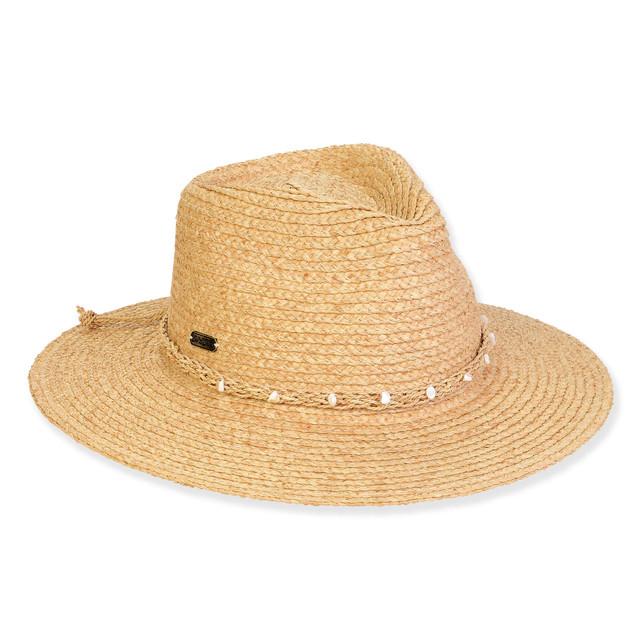 sun n sand Women's Neutral Raffia Safari Brim 3.25