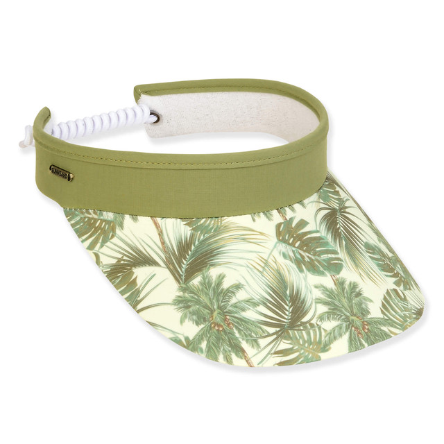 sun n sand Women's Palm Polyester Visor Brim 3.5