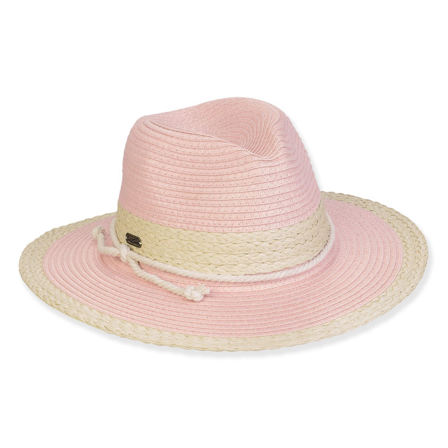sun n sand Women's Pink Paperbraid Safari Brim 3