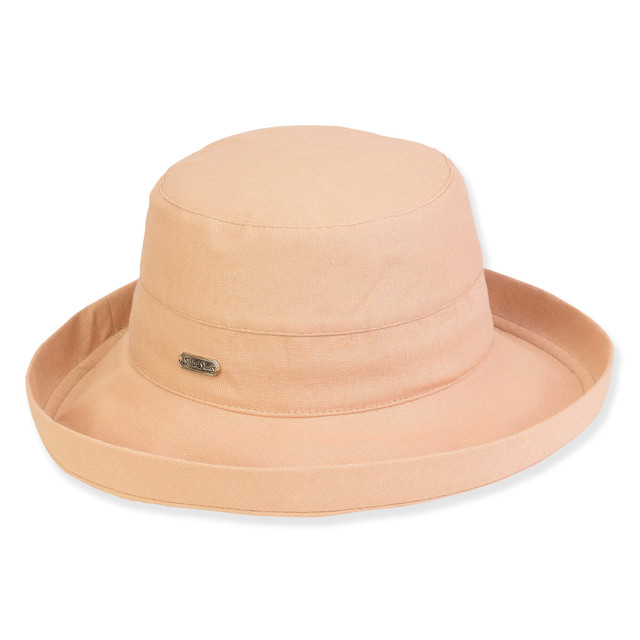 sun n sand Women's Tan Linen Up Brim Brim 2.5