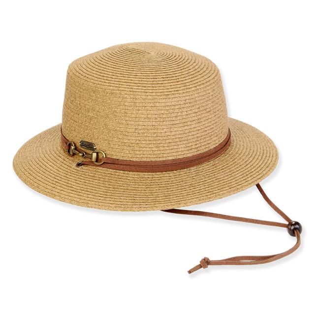 sun n sand Women's Tan Paperbraid Boater Brim 3