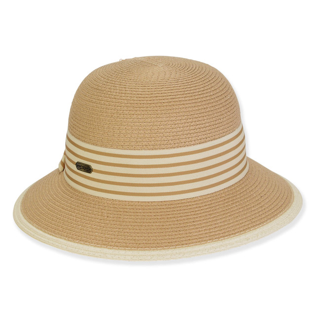 sun n sand Women's Tan Paperbraid Bucket Brim 2.5