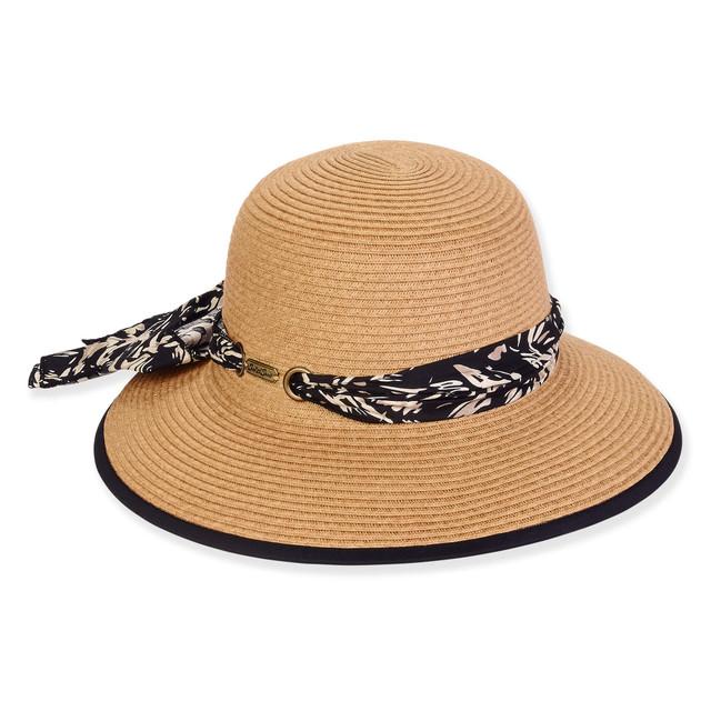 sun n sand Women's Tan Paperbraid Bucket Brim 3.5