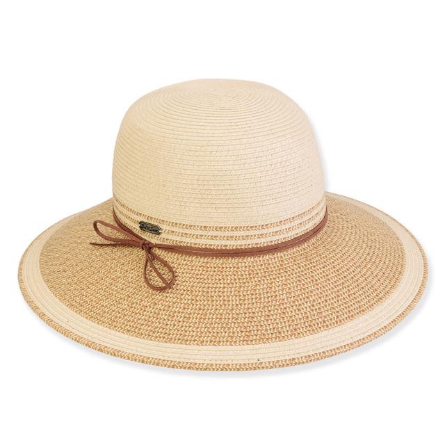 sun n sand Women's Tan Paperbraid Bucket Brim 4