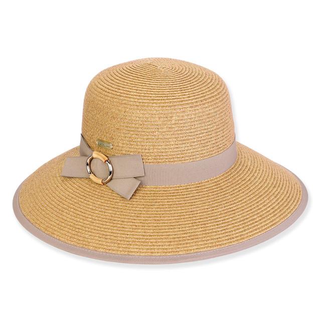 sun n sand Women's Tan Paperbraid Bucket Brim 4