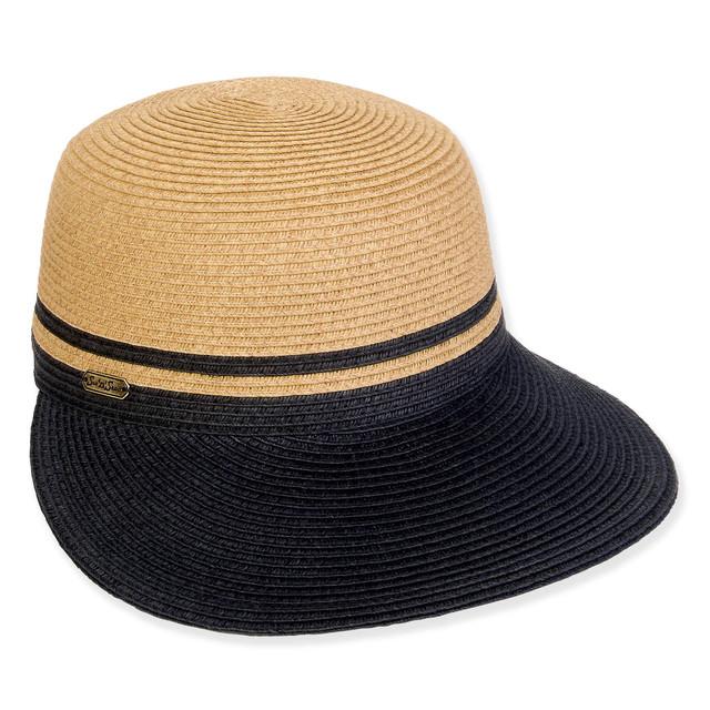 sun n sand Women's Tan Paperbraid Cap Brim 3.5
