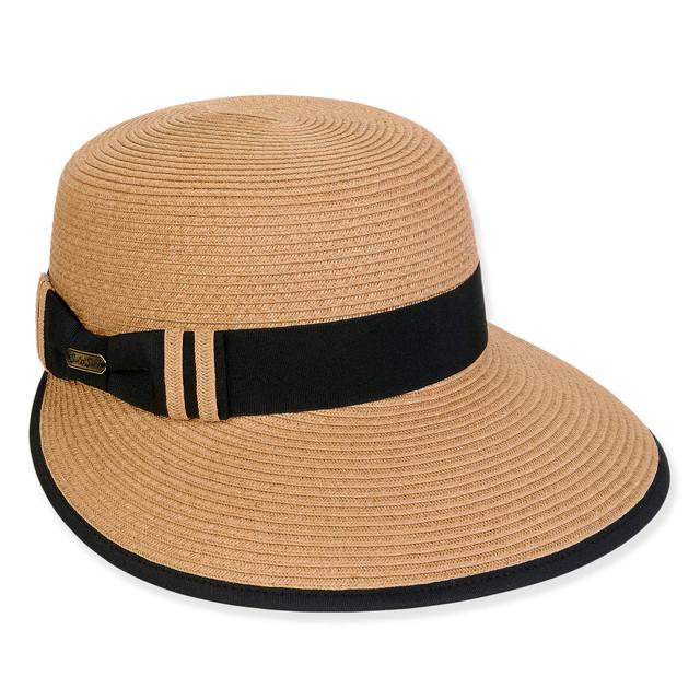 Sun N Sand Women's Tan Paperbraid Cap Brim 4