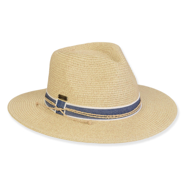 sun n sand Women's Tan Paperbraid Fedora Brim 2.5