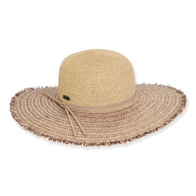 sun n sand Women's Tan Paperbraid Floppy Brim 4.5