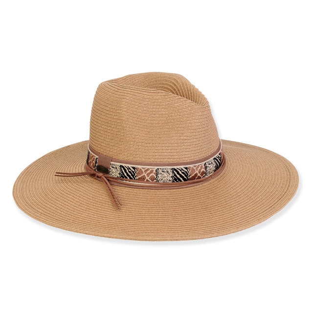 sun n sand Women's Tan Paperbraid Safari Brim 4