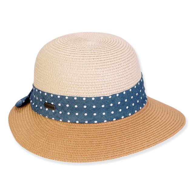 sun n sand Women's Tan Paperbraid Tapered Brim 2.5