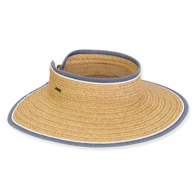 Sun N Sand Women's Tan Paperbraid Visor Brim 4