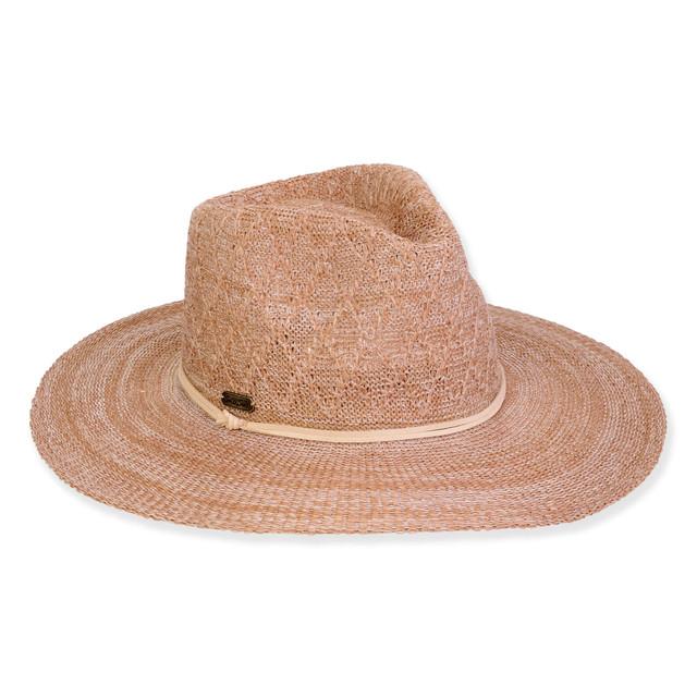 sun n sand Women's Tan Polyester Safari Brim 3.5