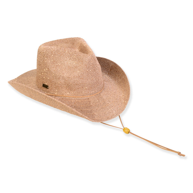sun n sand Women's Tan Polyester Western Brim 3