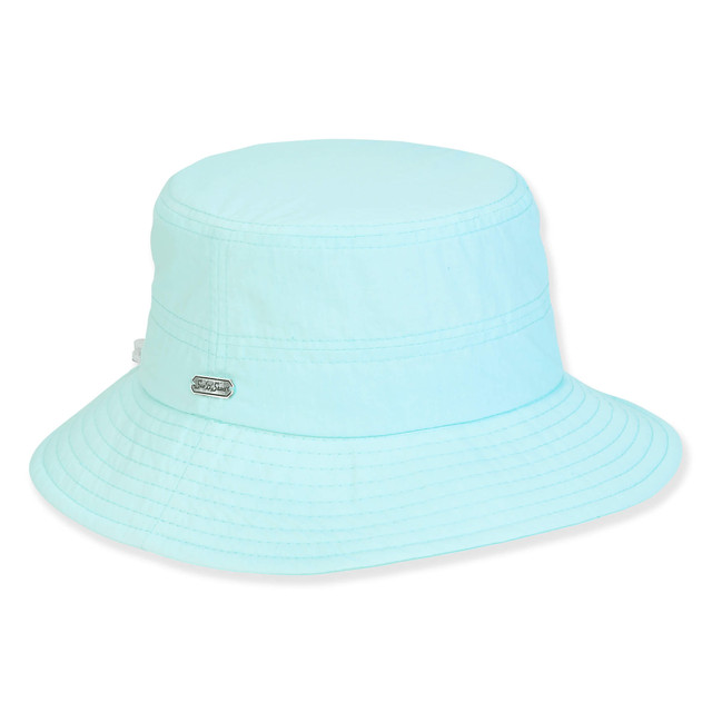 sun n sand Women's Teal Nylon Bucket Brim 2.5