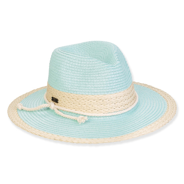 sun n sand Women's Teal Paperbraid Safari Brim 3