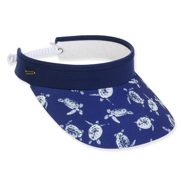 sun n sand Women's Turtle Polyester Visor Brim 3.5