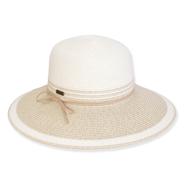 sun n sand Women's White Paperbraid Bucket Brim 4