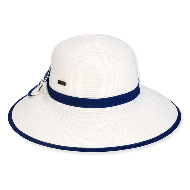 sun n sand Women's White Paperbraid Bucket Brim 4
