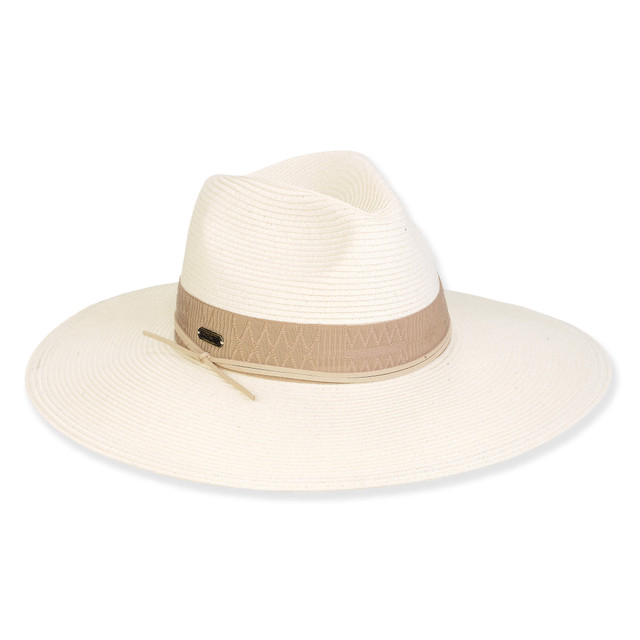 sun n sand Women's White Paperbraid Safari Brim 4