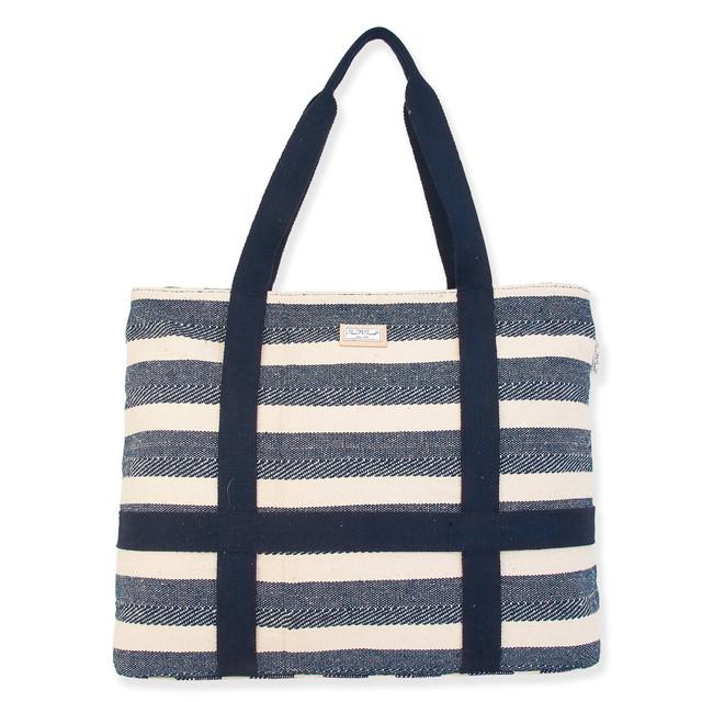 Sun N Sand Sunny Day | Artistic Shoulder Tote With Built-in Hat Carrier | SNS6591 | (Hat Not Included)