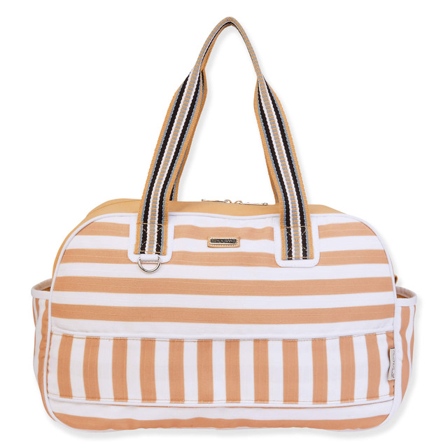 sun n sand Tan Duffle Bag Two Way Stripes | SNS6850 C