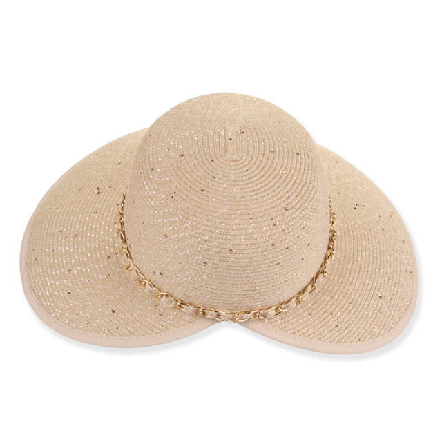Sun N Sand TF (↑) - Womens Backless Hat | Adjustable | UPF 50+ | Metallic Sequins | Sun N Sand | HH3487