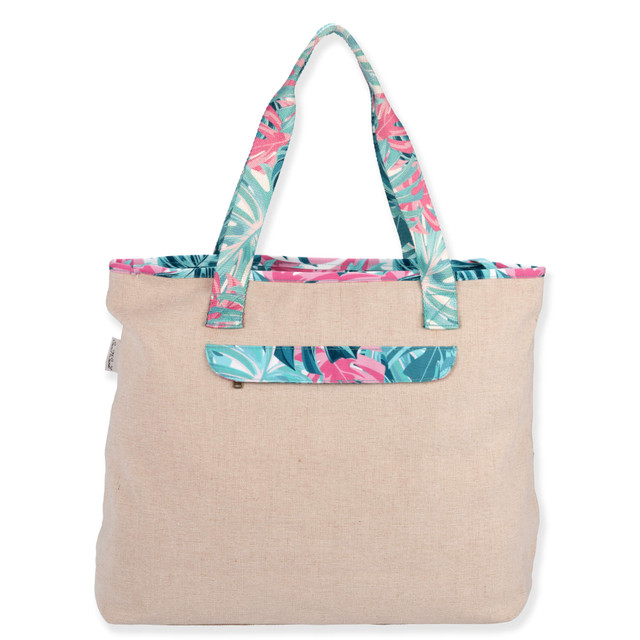 Sun N Sand Tropical Floral | Shoulder Tote With Hat Carrier | Sun N Sand | SNS7220