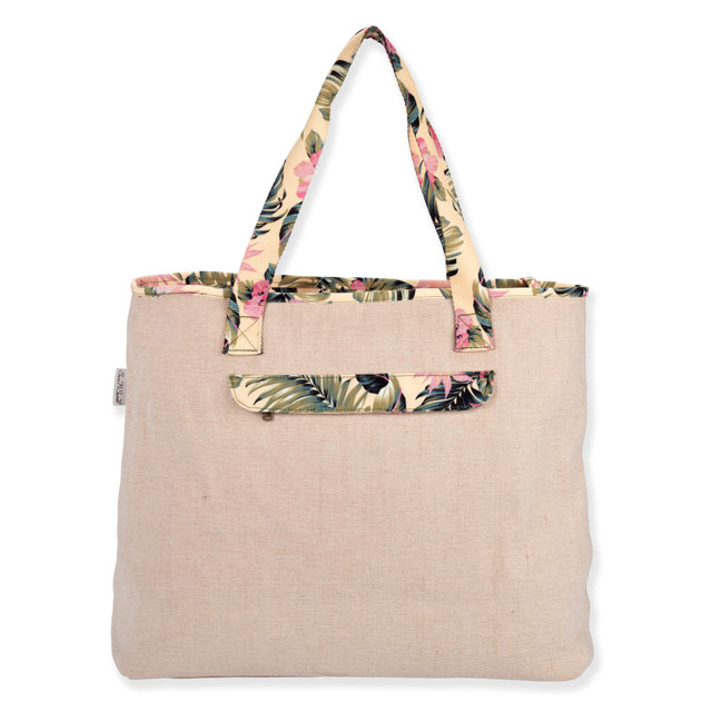 Sun N Sand Tropical Floral | Shoulder Tote With Hat Carrier | Sun N Sand | SNS7220