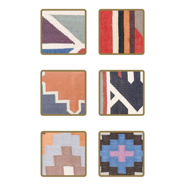 Sun N Sand Up-Cycled Canvas | Dhurry Variant Fabrics | Messenger Bag Genuine Leather Trim | UC178