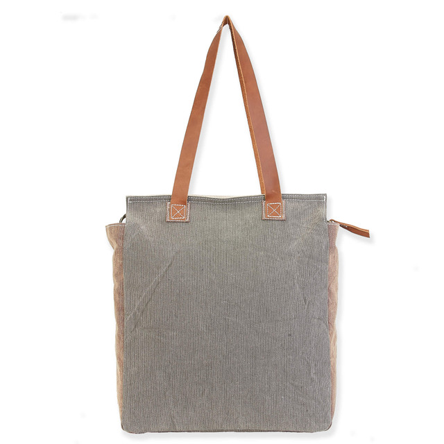 Sun N Sand Up-Cycled Canvas | Dhurry Variant Fabrics | Messenger Bag Genuine Leather Trim | UC178