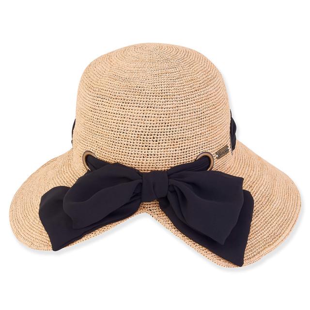 Sun N Sand Valentina | Women's Natural Raffia Backless Bucket Hat | HH3166