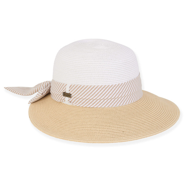 sun n sand Villa | Women's Paper Straw Tapered Brim Hat | HH2838