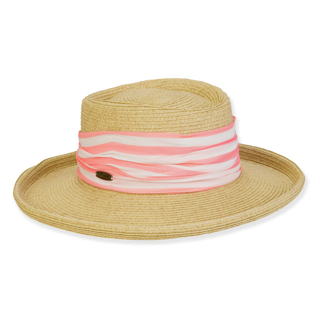 sun n sand Women's Beige Paperbraid Gambler Brim 3.2