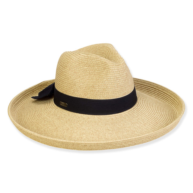 sun n sand Women's Beige Paperbraid Pinched Up Brim Brim 4