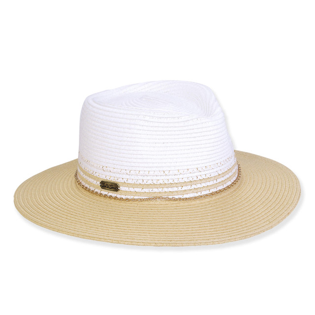 sun n sand Women's Beige Paperbraid Safari Brim 2.75