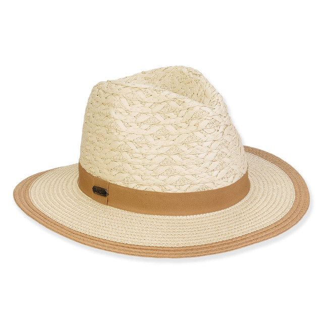 sun n sand Women's Beige Paperbraid Safari Brim 2.75