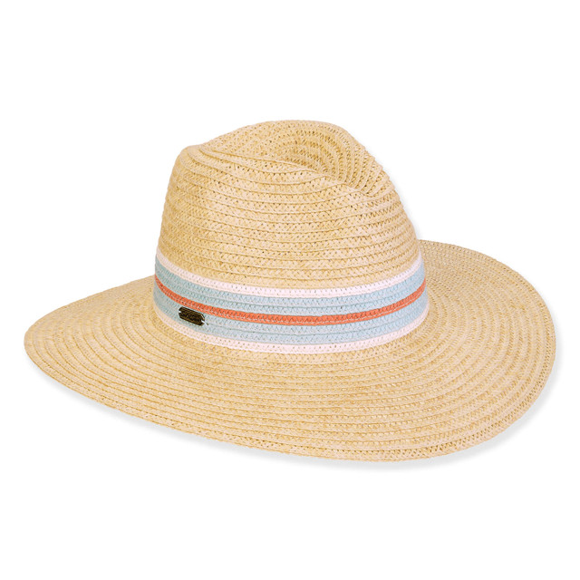 sun n sand Women's Beige Paperbraid Safari Brim 3.5