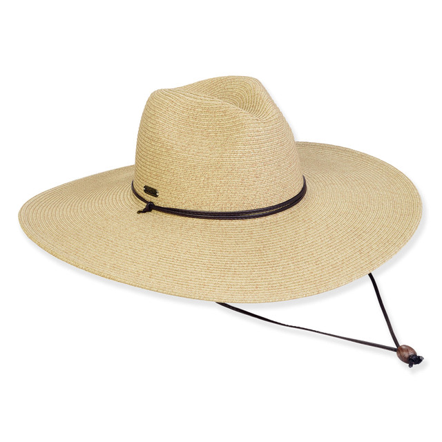sun n sand Women's Beige Paperbraid Safari Brim 4.75