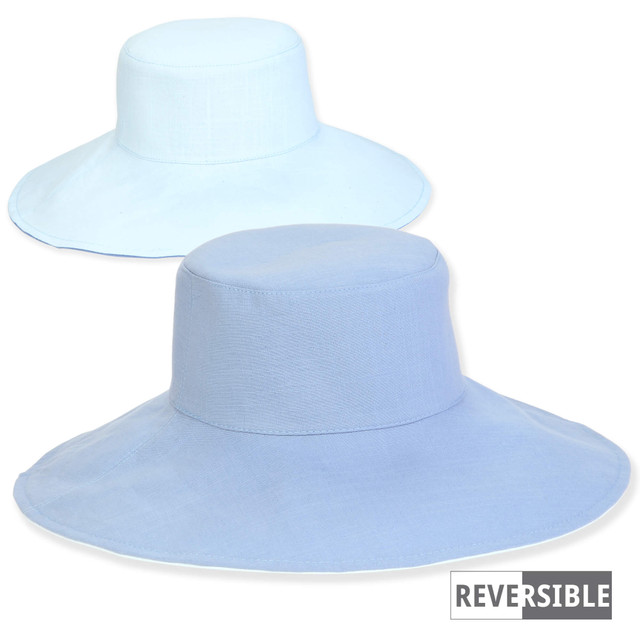 sun n sand Women's Dark Blue Cotton Floppy Brim 4.5