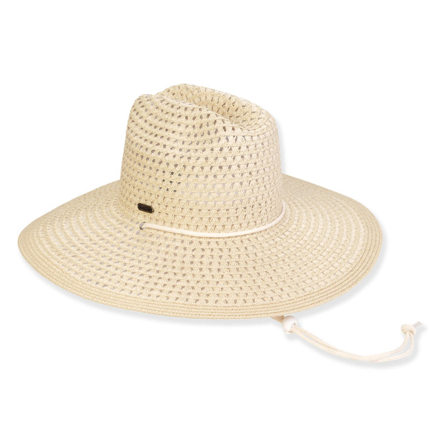 sun n sand Women's Ecru 65% Paper/35% Polyester Western Brim 4