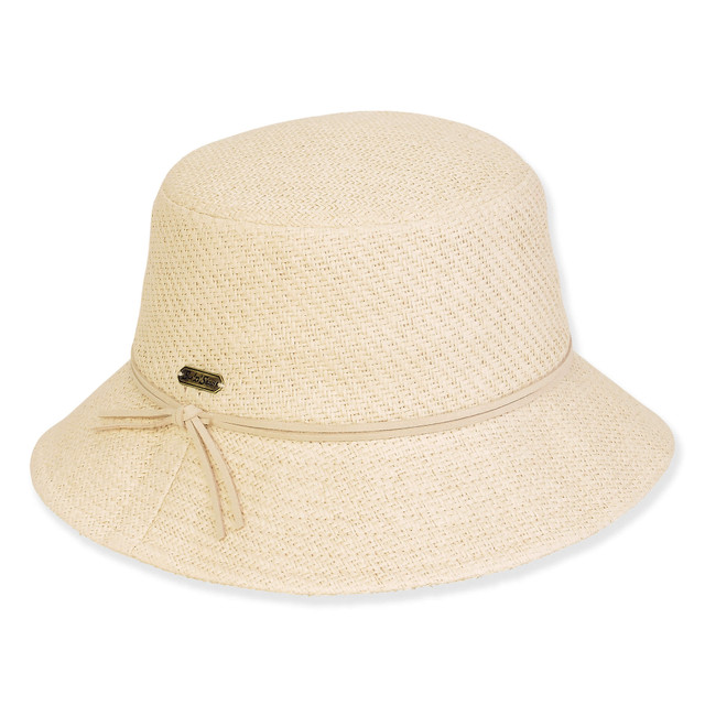 Sun N Sand Women's Ecru Paper Straw Bucket Brim 2.75