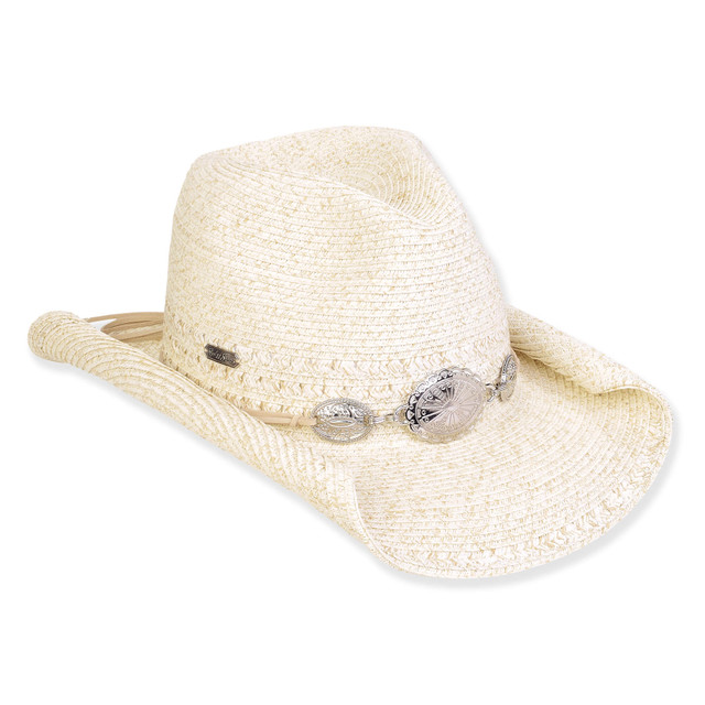 sun n sand Women's Ecru Paperbraid Western Brim 3.5