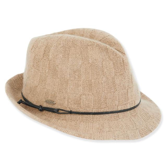 Sun N Sand Women's Fashion Fabrics Wax Cord Trim Fedora | AD1458