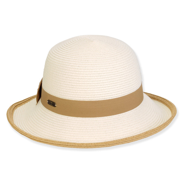 sun n sand Women's Ivory Paperbraid Bucket Up Turn Brim 3